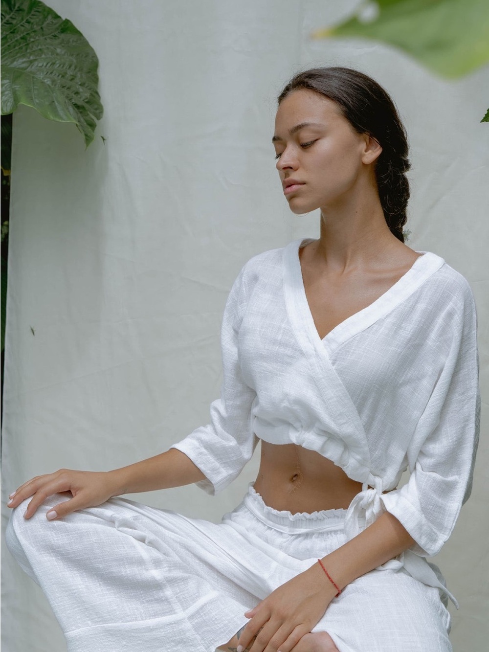 Indigo Luna Flow Top in Off White